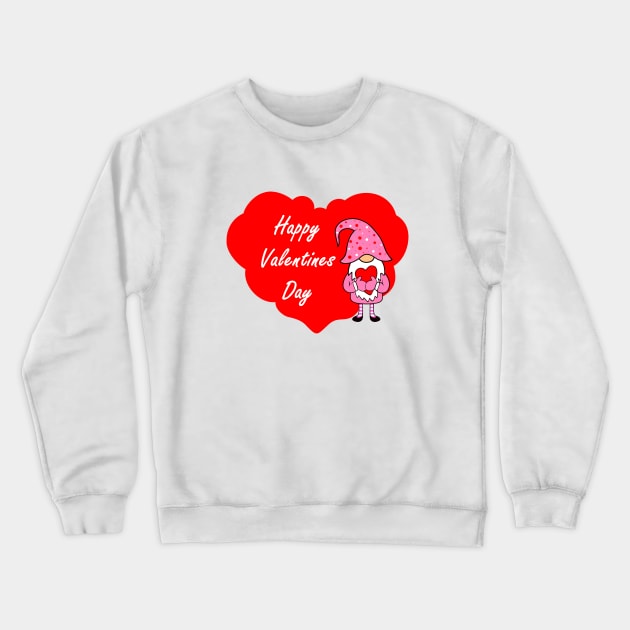 BE Mine Valentine Gnome Crewneck Sweatshirt by SartorisArt1